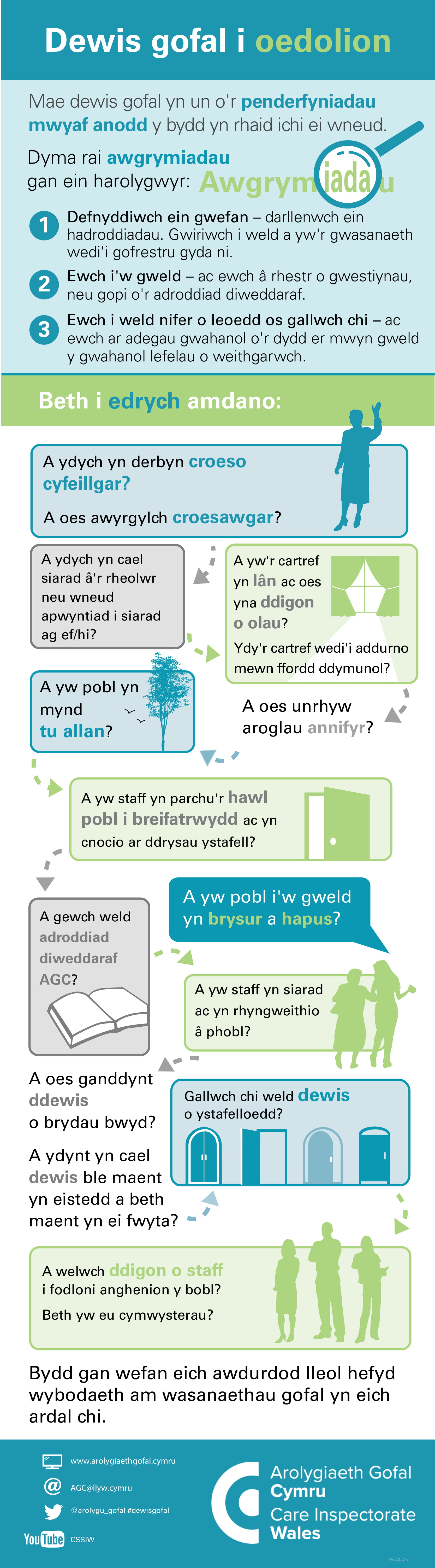 Infograffig dewis gofal i oedolion