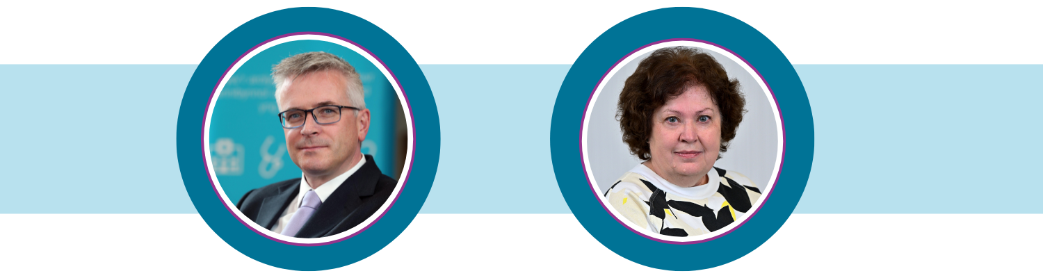 A banner image featuring Alun Jones Chief Inspector of Healthcare Inspectorate Wales and Gillian Baranski Chief Inspector of Care Inspectorate Wales