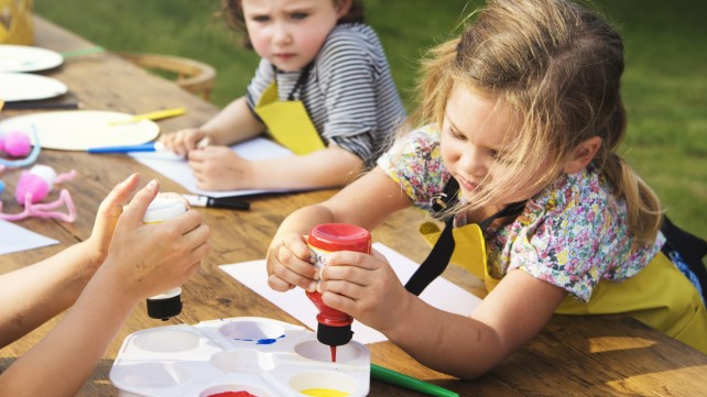 Kid Learning Painting Drawing